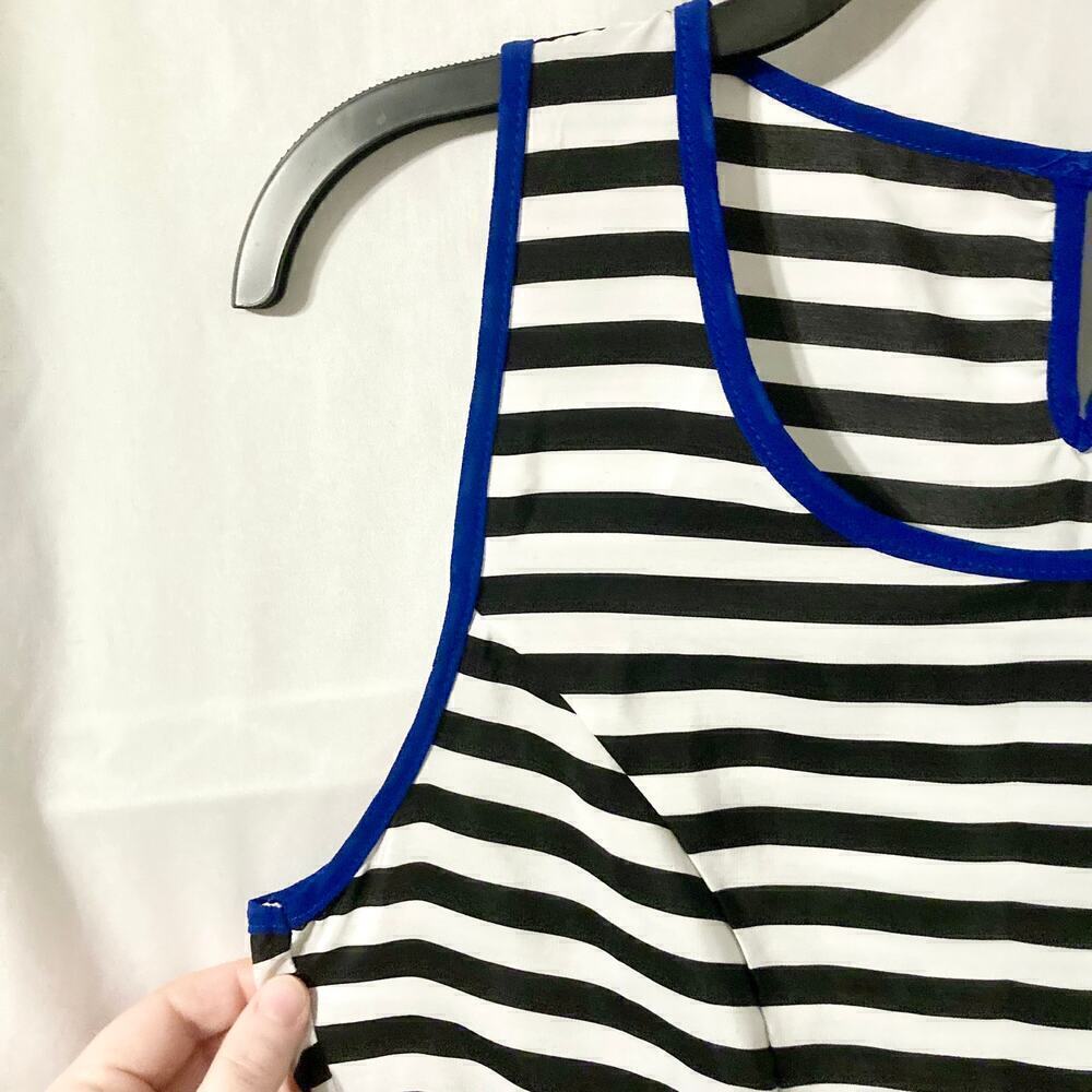 A'gaci Women's M Sleeveless Striped Dress - Picture 7 of 12